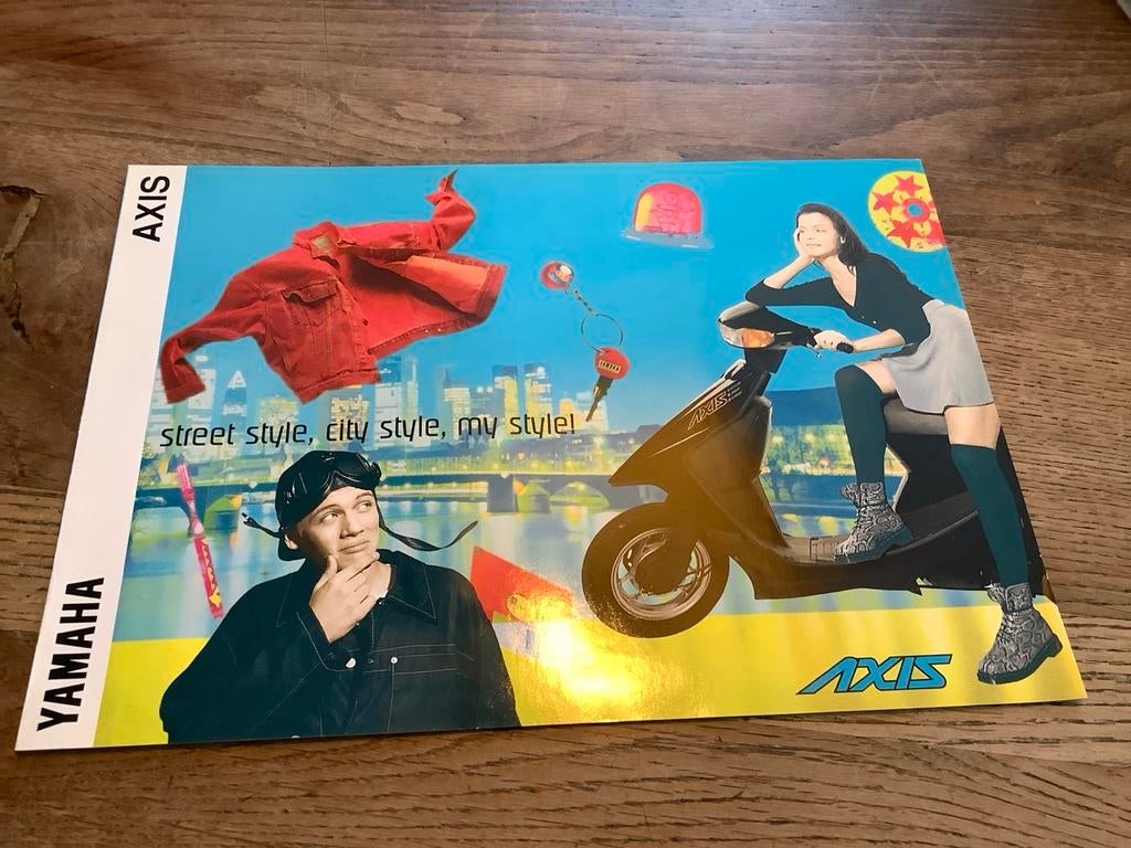 Yamaha Axis Scooter Brochure - Vintage, Verzenden, Zo goed als nieuw