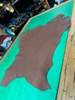 Bruin kleur kalfs leer lap 1,2 mm dikte soepel A-348, Bruin, Leer of Kunstleer, Ophalen of Verzenden, Zo goed als nieuw