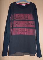 Aparte zwarte Vingino longsleeve met rode tekst maat 170/176, Kinderen en Baby's, Kinderkleding | Maat 170, Meisje, Ophalen of Verzenden
