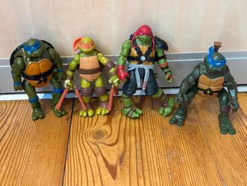 4x vintage Teenage Mutant Ninja Turtles poppetjes beschikbaar voor biedingen