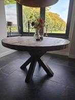 Ronde eettafel, Huis en Inrichting, Tafels | Eettafels, Ophalen, Gebruikt, Rond, 100 tot 150 cm