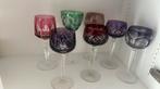 7 Boheems kristallen glazen, Antiek en Kunst, Antiek | Glas en Kristal, Ophalen of Verzenden