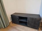 Tv meubel zwart staal, Huis en Inrichting, Kasten | Televisiemeubels, Ophalen, Gebruikt, 100 tot 150 cm, Minder dan 100 cm