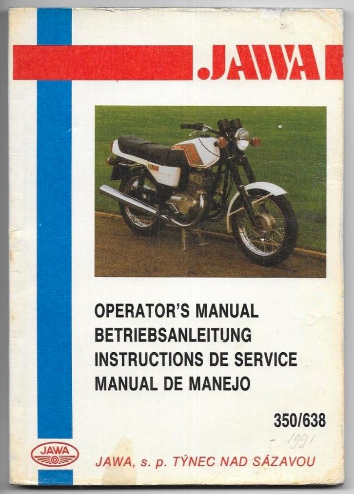 Jawa 350 / 638 manual Betriebsanleitung (1659z), Motoren, Handleidingen en Instructieboekjes, Overige merken, Verzenden