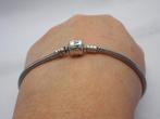 Zilveren Pandora armband met bol slotje 20,5 cm nr.1898, Verzenden, Zo goed als nieuw, Zilver, Zilver