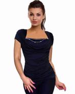 Shirt met sierketting, kleur: zwart, 1 maat (34/40) nieuw, Maat 38/40 (M), Zwart, ZMG, Nieuw