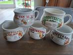5 Vintage Soepkommen met Recepten, Ophalen, Gebruikt, Overige stijlen, Kop(pen) en/of Schotel(s)