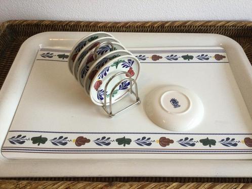 Origineel Boerenbont Boch België (Petit four schoteltje), Huis en Inrichting, Keuken | Servies, Nieuw, Kop(pen) en/of Schotel(s)