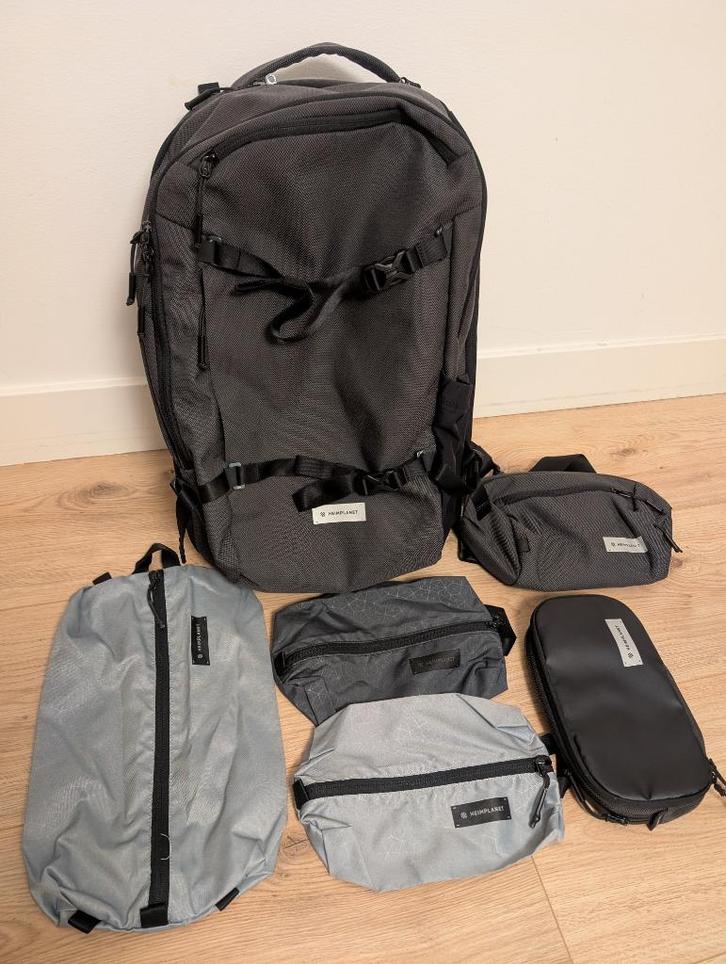 Heimplanet Transit Line Travel Pack 34L + Complete Set, Sieraden, Tassen en Uiterlijk, Tassen | Rugtassen, Zo goed als nieuw, Overige merken