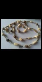 Antieke etnische lange ketting met been, Sieraden, Tassen en Uiterlijk, Antieke sieraden, Ophalen of Verzenden, Ketting