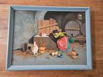 Klassiek schilderij met houten lijst - boerderijleven, Ophalen