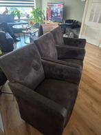 6 Eetkamerstoelen - Bruin, Stof, Gebruikt, Bruin, Ophalen of Verzenden