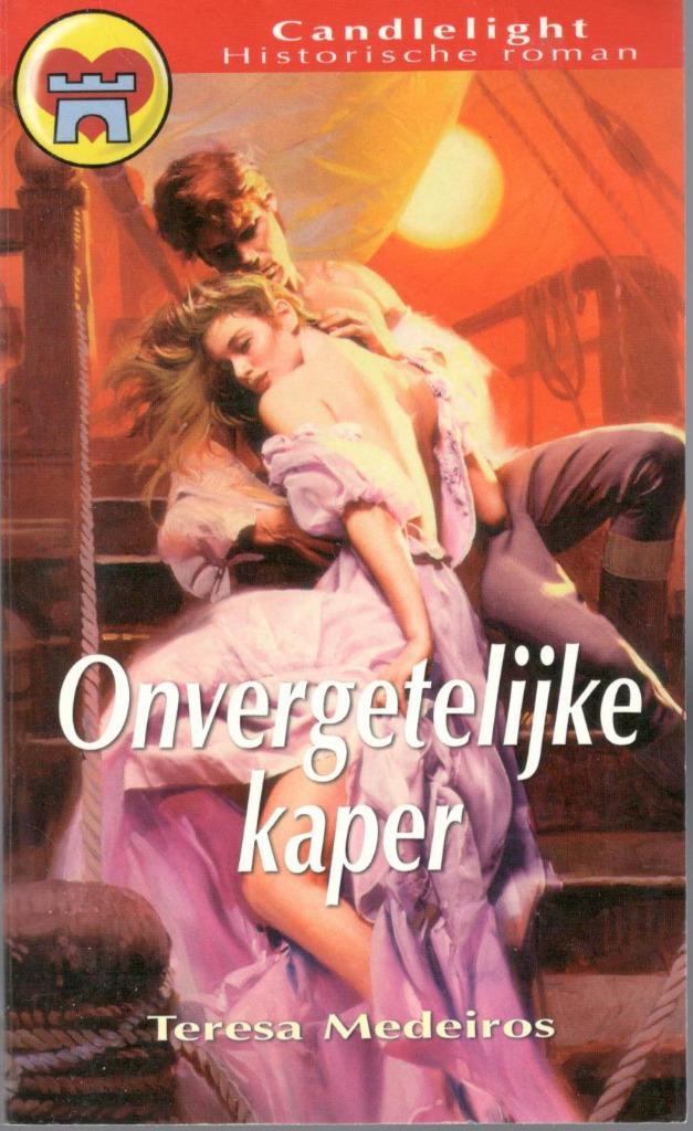 Teresa Medeiros - Onvergetelijke kaper /candlelight hist 766, Boeken, Romans, Zo goed als nieuw, Ophalen of Verzenden