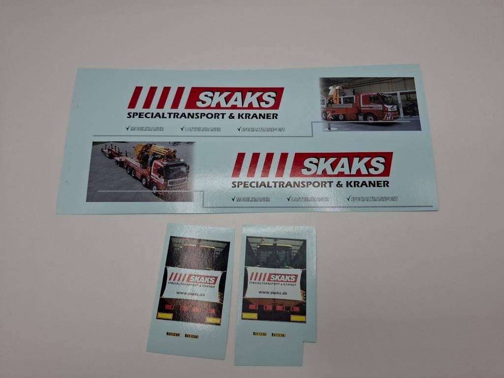 Decal set Skaks Denemarken meusberger semie huif oplegger, Ophalen of Verzenden, Nieuw, Bus of Vrachtwagen, Tekno