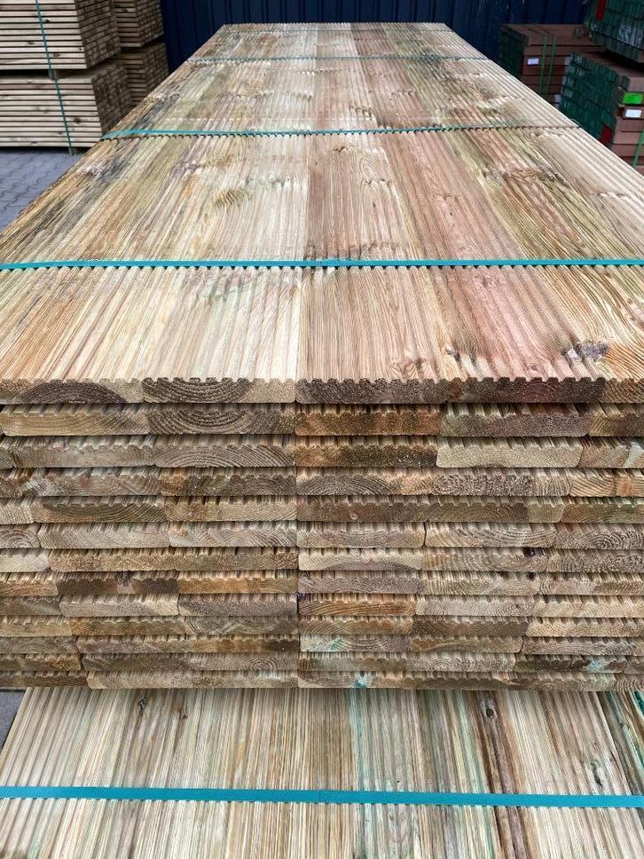 Vlonderplank geimpregneerd 28 x 145 x 3000 mm, Tuin en Terras, Terrasdelen en Vlonders, Nieuw, Hout, Ophalen