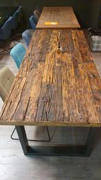 Eettafel recht gerecycled hout van 240x100cm, 100 tot 150 cm, Vijf personen of meer, Modern, Rechthoekig