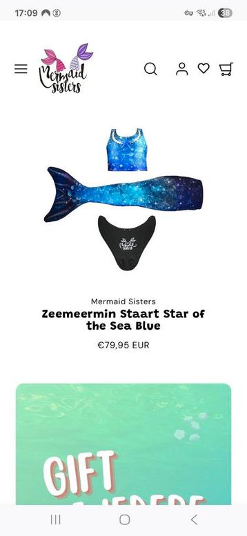 Zeemeermin Staart Maat 146-158 beschikbaar voor biedingen