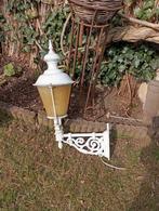 Mooie grote vintage ijzeren tuinlamp muurlamp, Ophalen of Verzenden, Gebruikt