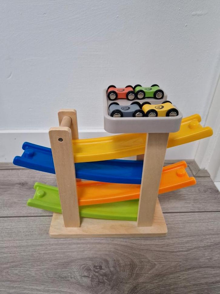 Houten racebaan/autobaan, merk Small foot, ZGAN, Kinderen en Baby's, Speelgoed | Houten speelgoed, Zo goed als nieuw, Overige typen