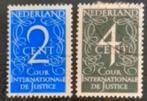 Nederland 1950 -nvph D25-D26  - Cour Internationale Justice, Postzegels en Munten, Postzegels | Nederland, Ophalen of Verzenden