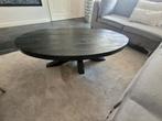 Zwarte Salontafel & Eettafel met Stoelen, Huis en Inrichting, Tafels | Salontafels, Gebruikt, Rond, Ophalen of Verzenden, Modern