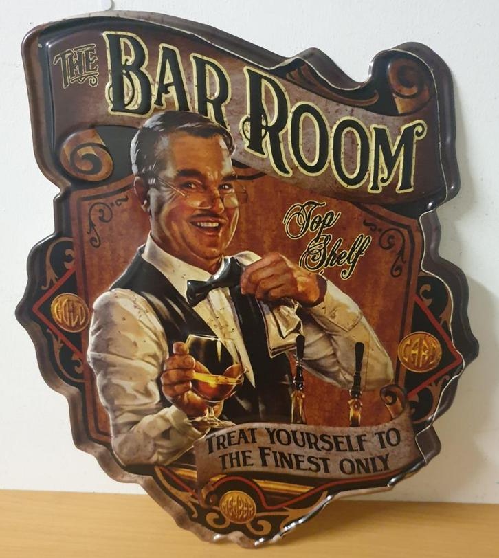 The Bar room finest metalen reclamebord wandbord decoratie, Huis en Inrichting, Woonaccessoires | Wanddecoraties, Nieuw, Verzenden