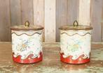 Set van twee vintage blikken van 'Container Made in Holland', Verzamelen, Blikken, Ophalen of Verzenden, Gebruikt, Overige, Overige merken
