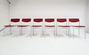 Set van 6 stapelbare stoelen van Gijs van der Sluis, 1970's beschikbaar voor biedingen