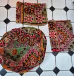 Marokkaans berber wollen vloerkussen met 2 kussenhoesjes, Ophalen of Verzenden, Zo goed als nieuw, Stof