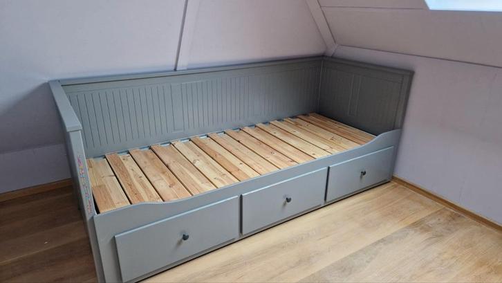 IKEA Hemnes Bedbank met 3 lades - Tweepersoons, Huis en Inrichting, Slaapkamer | Bedden, Gebruikt, Tweepersoons, 80 cm, 200 cm