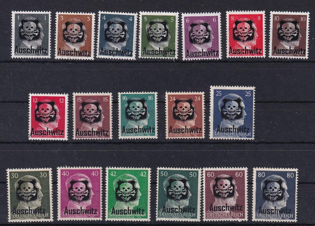 A221) 1944 Duits lokaal Auschwitz 1/80 pf mist 1 wrd opdruk?, Postzegels en Munten, Ophalen of Verzenden, Overige periodes, Postfris