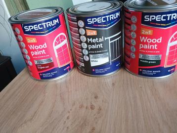 3 potten verf (nieuw) - hout/muur verf & metaalverf beschikbaar voor biedingen