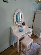 Make up kaptafel met spiegel Ikea? brocant krukje bureautje, Ophalen, Gebruikt, 50 tot 100 cm, Nvt