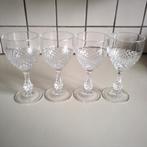 4 cristal d'arques wijnglazen  chenonceaux, Antiek en Kunst, Antiek | Glas en Kristal, Ophalen of Verzenden