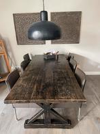 Kloostertafel, donker doorleefde style, 240x100, Huis en Inrichting, Tafels | Eettafels, Ophalen, Landelijk, maar vooral huiselijk.