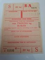 bonkaart suiker 20 kg distributie voedselbonnen 1948, Verzamelen, Verzenden, Landmacht, Nederland