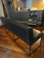 Leren bank met stalen poten - 3-zits, Ophalen