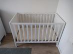 Ikea ledikant wit verstelbaar tot peuterbed met matras, Ophalen, Gebruikt, Ledikant