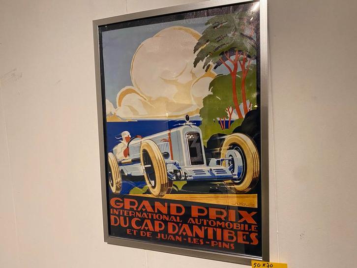 Grand Prix Cap d'Antibes Poster - Ingelijst, Verzamelen, Posters, Nieuw, Sport, A1 t/m A3, Rechthoekig Staand, Canvas of Doek