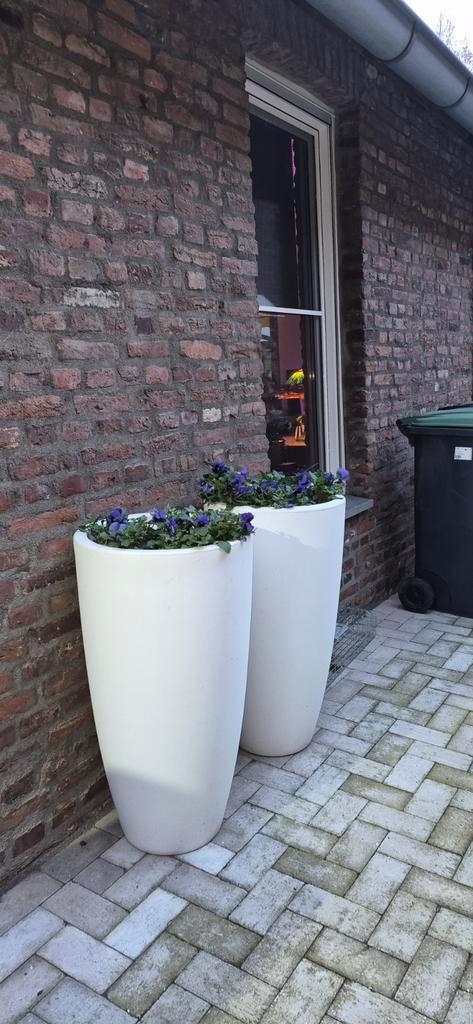 2 Elho Pure Soft High bloempotten, Tuin en Terras, Bloempotten, Zo goed als nieuw, Kunststof, Binnen, Balkon, Tuin, 70 cm of meer