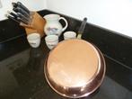 Grote koperen flambeerpan pan  koekenpan  Culinox, Ophalen of Verzenden, Zo goed als nieuw, Overige materialen, Koekenpan of Braadpan