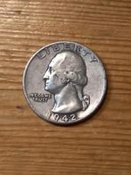 Usa quarter of dollar 1942 zilver, Ophalen of Verzenden, Noord-Amerika, Zilver