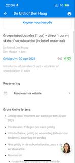 Voucher uithof den haag, Eén persoon