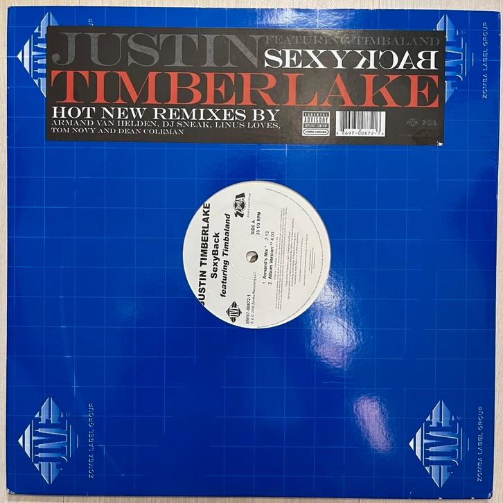 12” maxi : Justin Timberlake – SexyBack (2 x vinyl, remixes), Cd's en Dvd's, Vinyl Singles, Gebruikt, Maxi-single, R&B en Soul