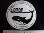 sticker orca zaltbommel logo jeugd onderwatersport verenigin, Verzenden, Zo goed als nieuw, Bedrijf of Vereniging