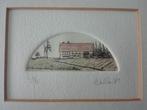 Genummerde mini ets, gesigneerd, nr 27/75., Antiek en Kunst, Ophalen of Verzenden