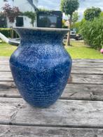 Blauwe gemêleerde vaas van keramiek, Tuin en Terras, Tuinvazen, Ophalen of Verzenden, Zo goed als nieuw