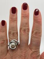 Z426 Prachtige zilveren ring met parel maat 18, Sieraden, Tassen en Uiterlijk, Ringen, 18 tot 19, Ophalen of Verzenden, X, Dame