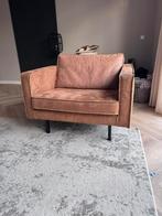 Fauteuil & Hocker Cognackleur WOOOD Rodeo, Huis en Inrichting, Eenpersoons, Zo goed als nieuw, Minder dan 150 cm, Ophalen