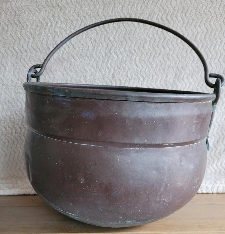 Heksenketel met Ketting, Antiek en Kunst, Antiek | Koper en Brons, Ophalen of Verzenden